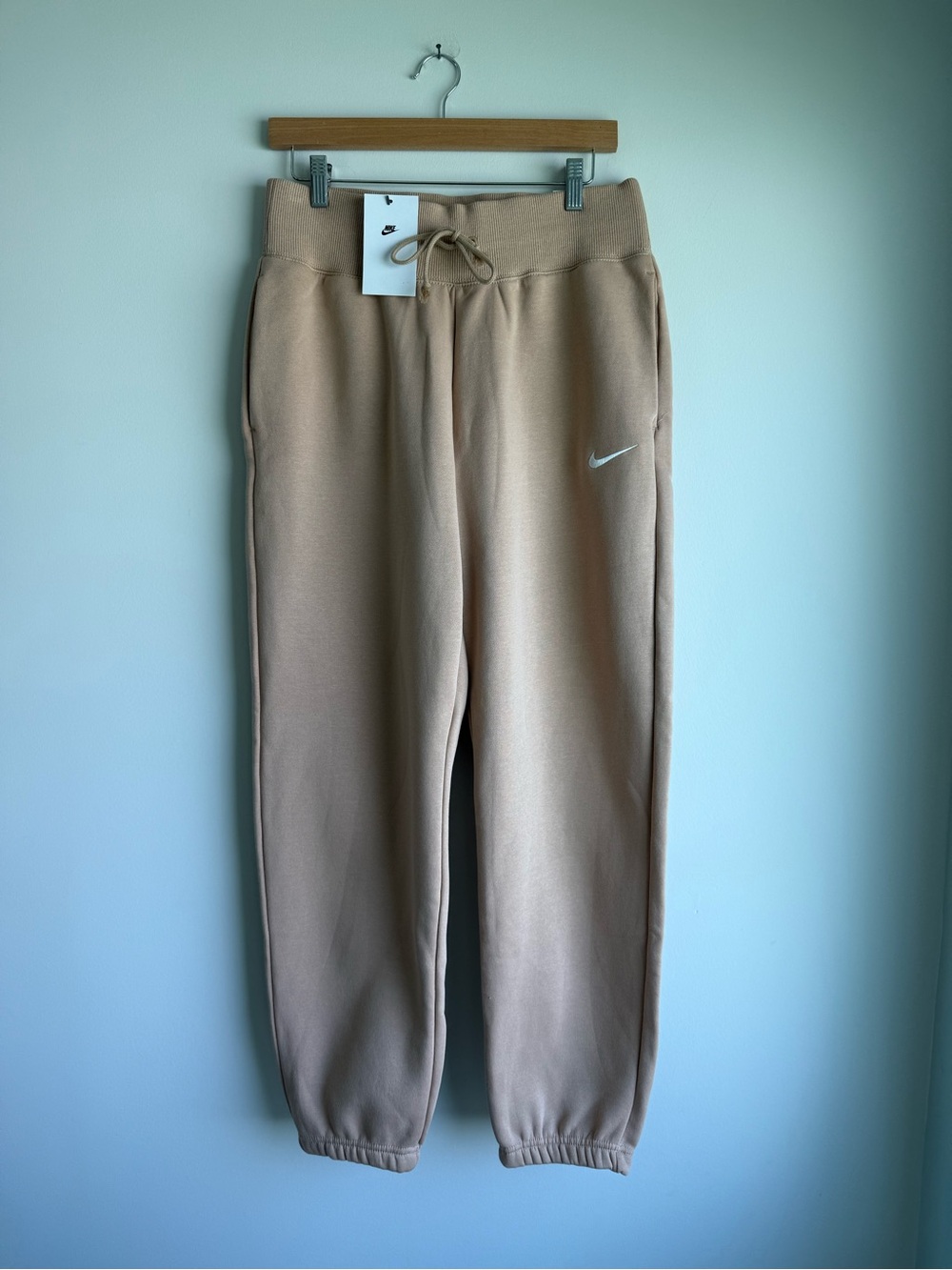 NWT Nike Phoenix Fleece High Waisted Oversized Joggers Hemp XS - Picture 2 of 7